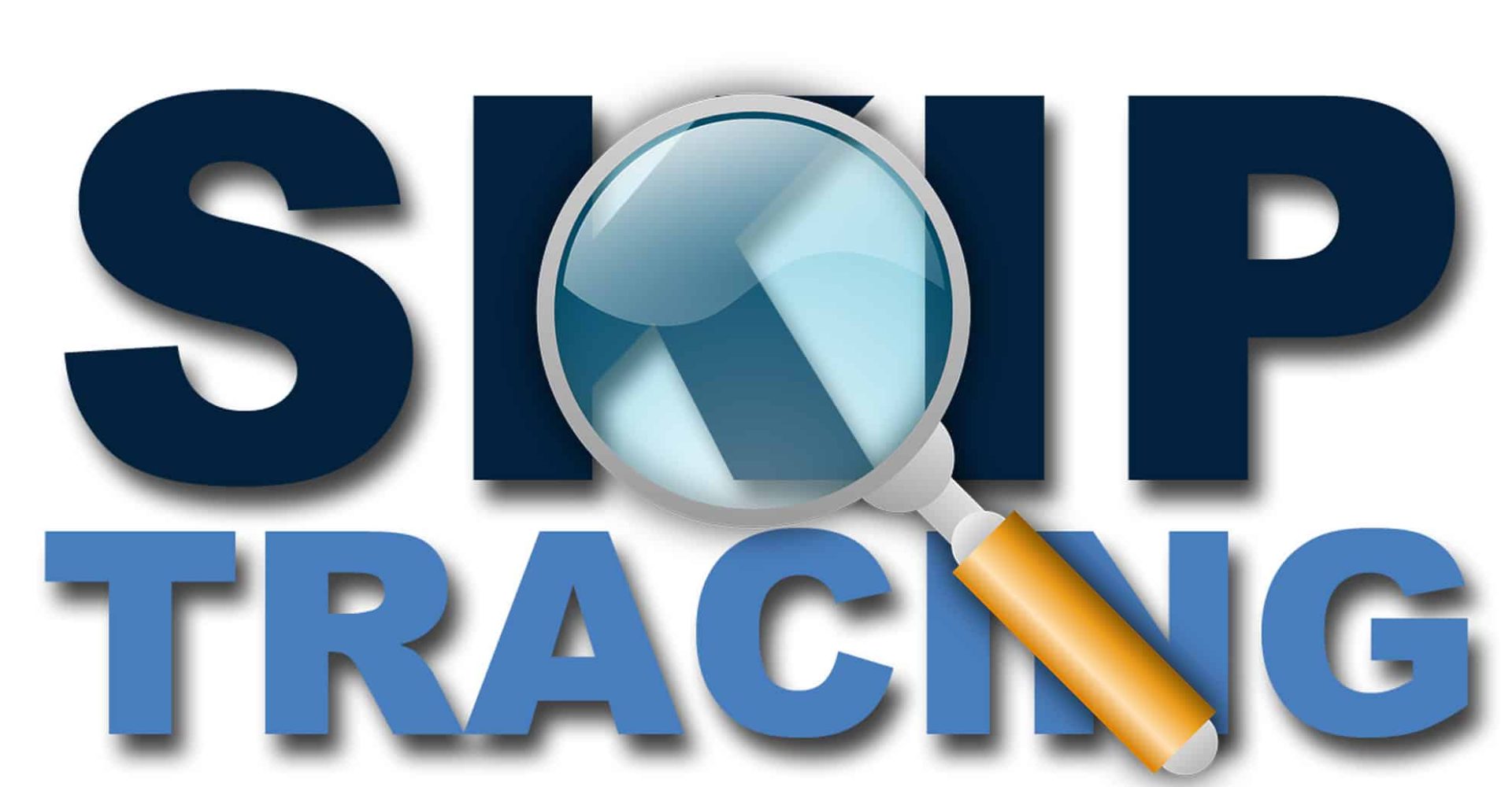 Skip tracing services in New Hampshire, represented by a magnifying glass over the words “SKIP TRACKING”